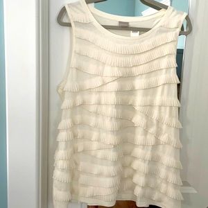 Ruffle front Tiered Layering Tank (size 3-XL)NWT